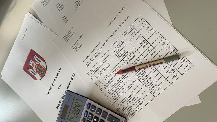 Haushalt, Taschenrechner, Rotschrift 